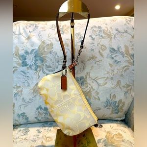 Coach Yellow Wristlet Clean & Great Condition